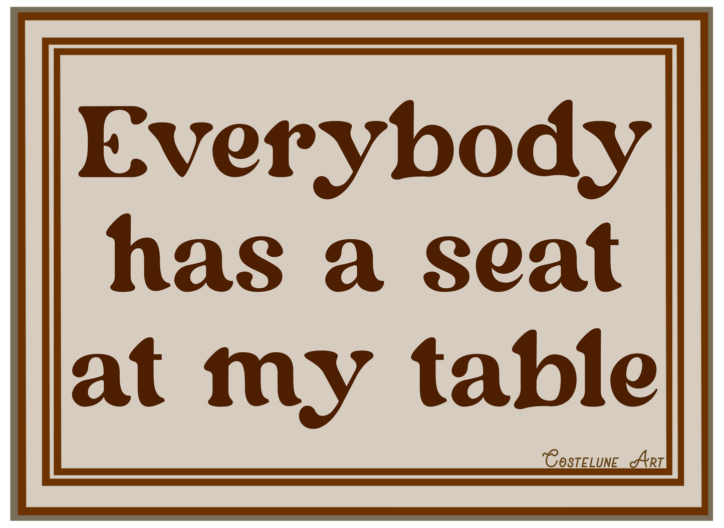Full Table Vinyl Sticker