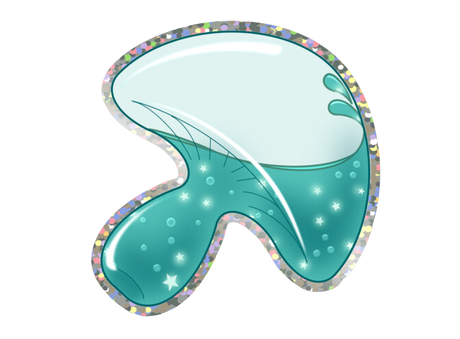 Mushroom Potion Glitter Vinyl Sticker