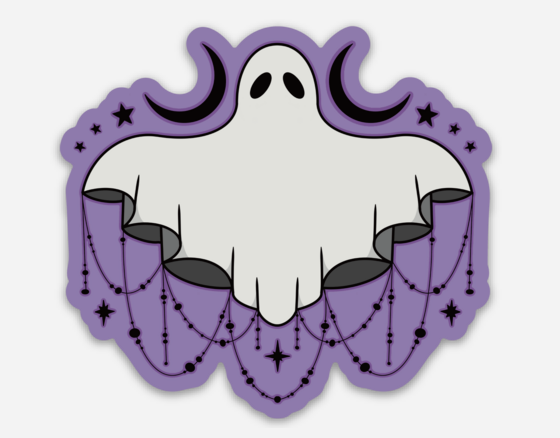 Glam Ghost Vinyl Sticker