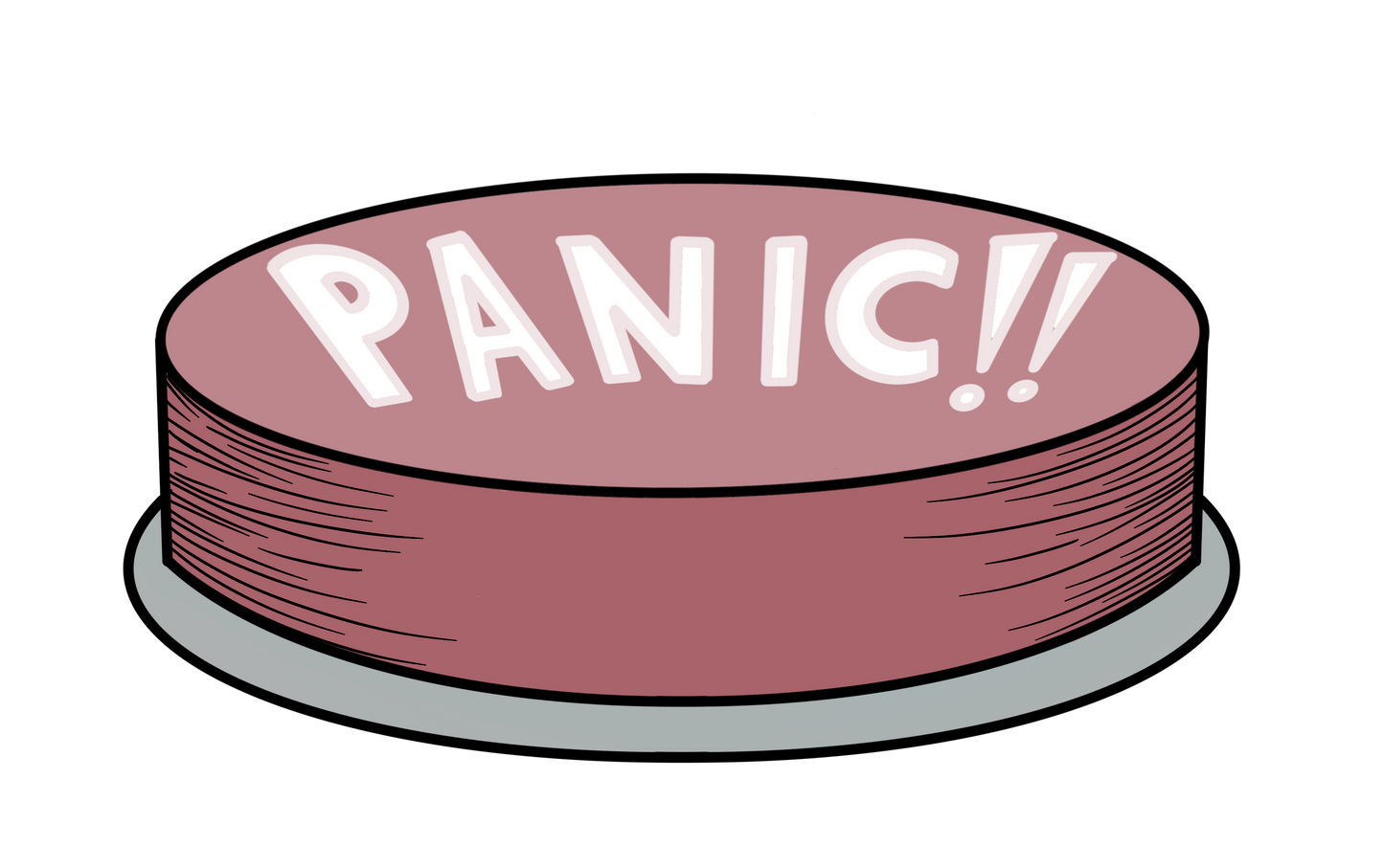 Panic Button Vinyl Sticker