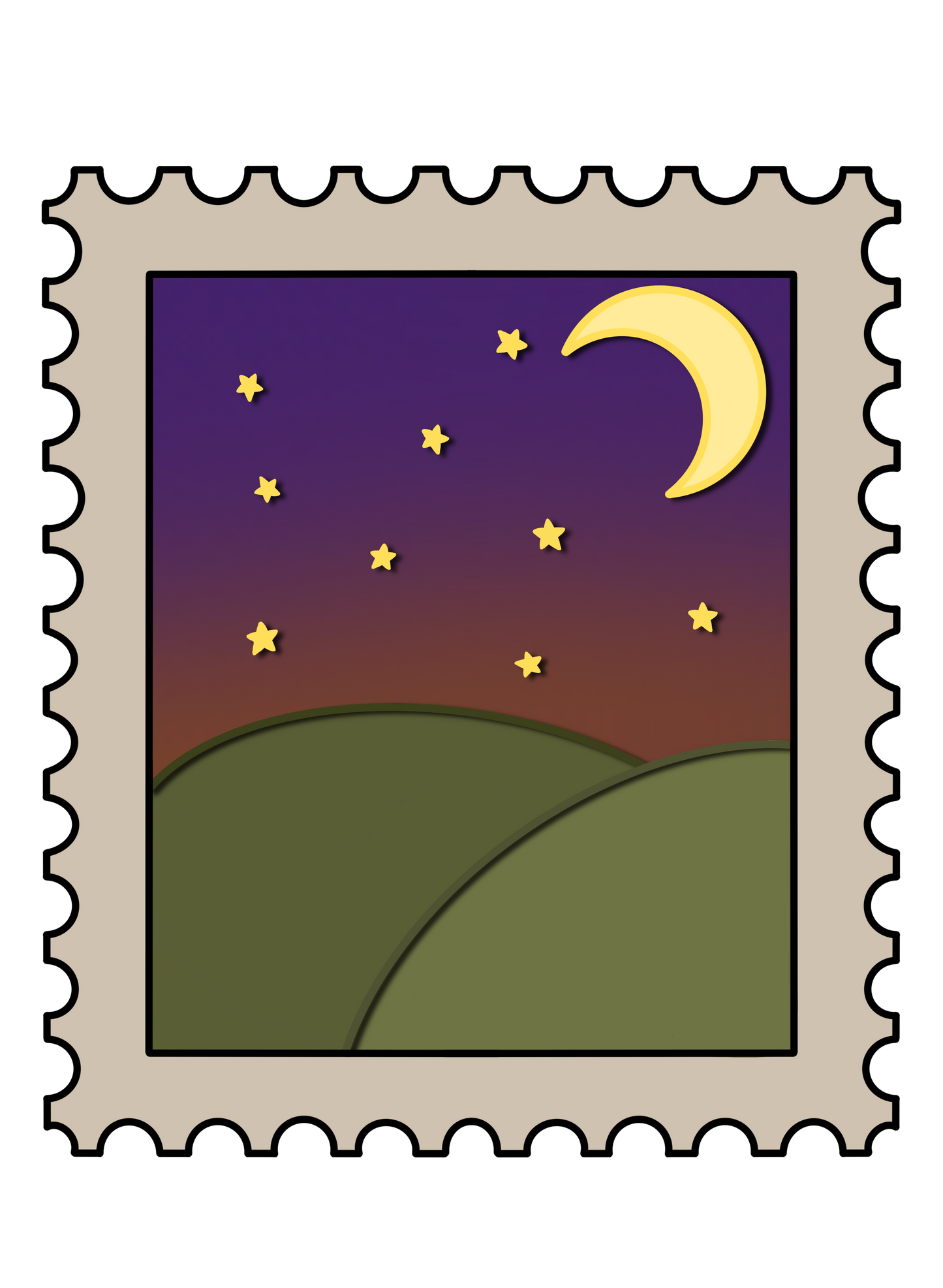 Dusk Stamp Vinyl Sticker