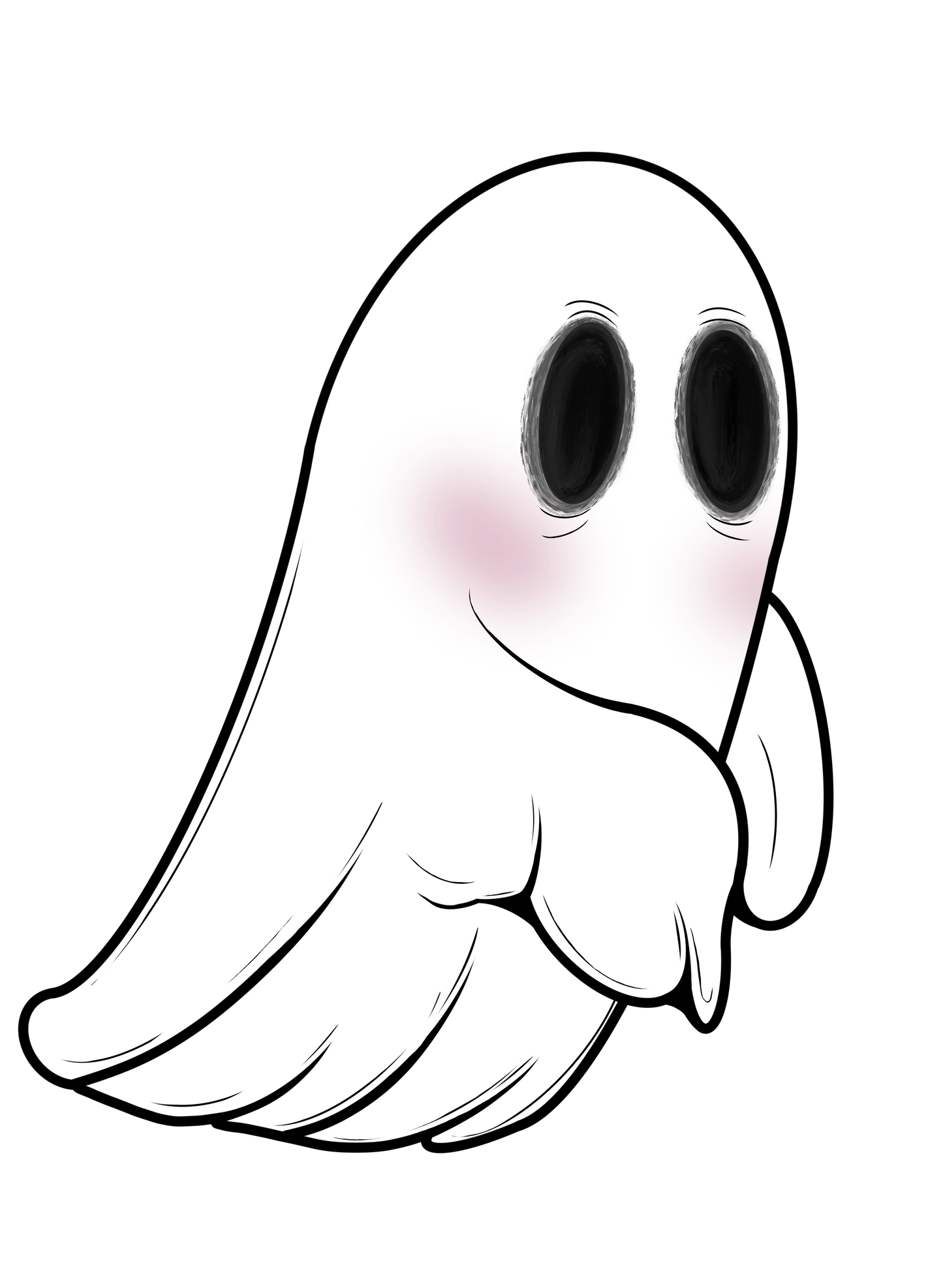 Shy Ghost Vinyl Sticker