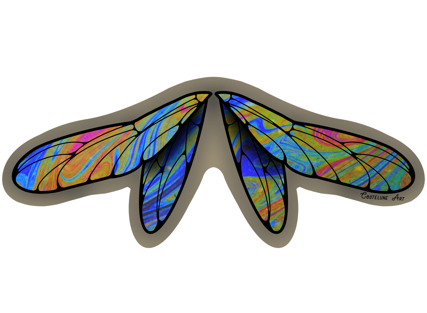 Dragonfly Wings Vinyl Sticker