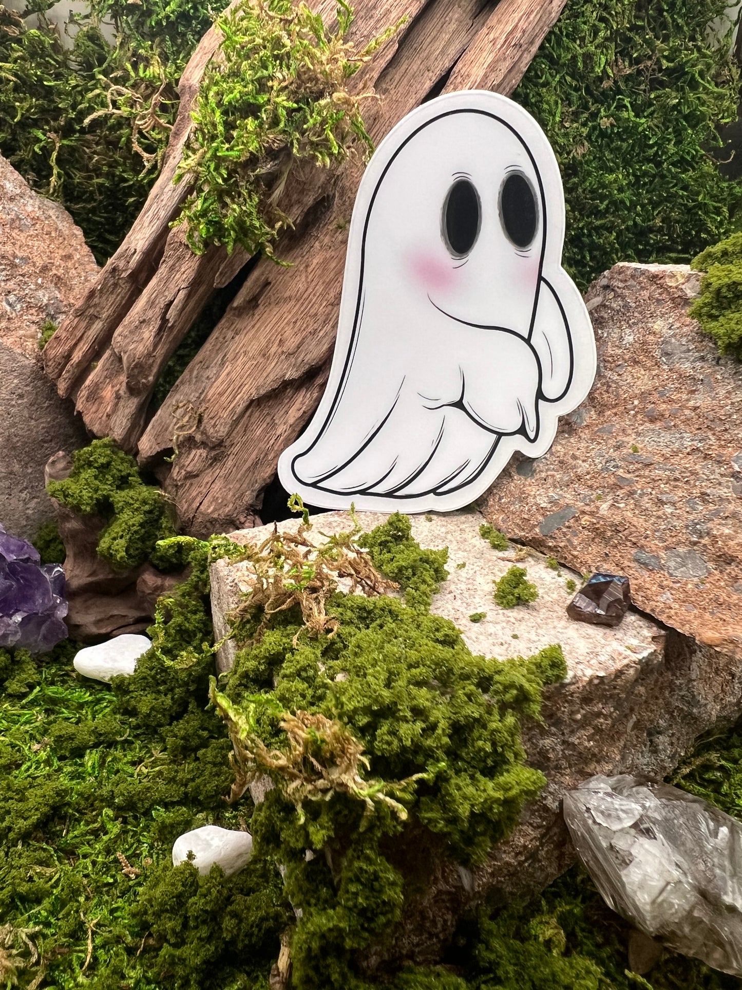 Shy Ghost Vinyl Sticker