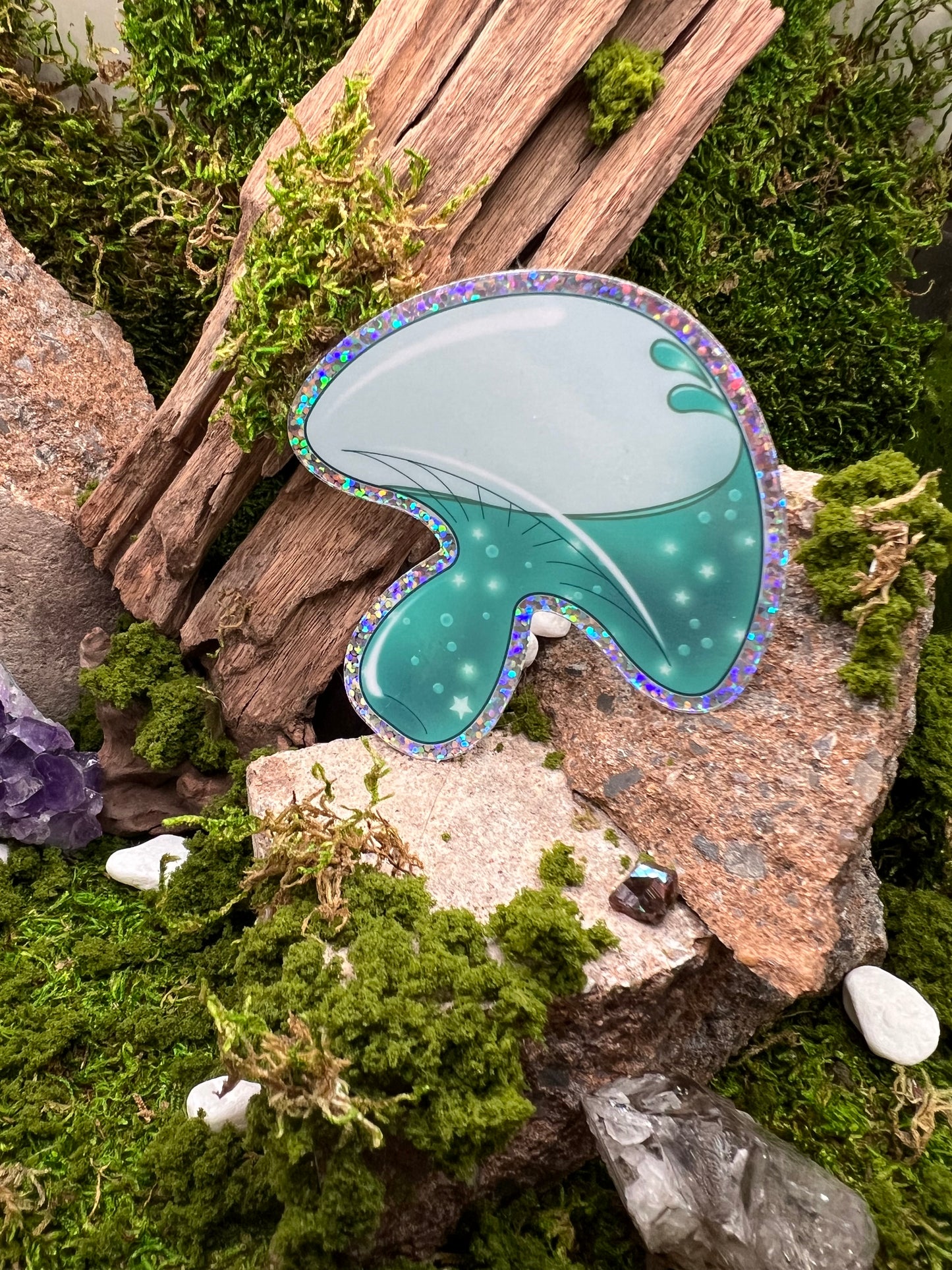 Mushroom Potion Glitter Vinyl Sticker