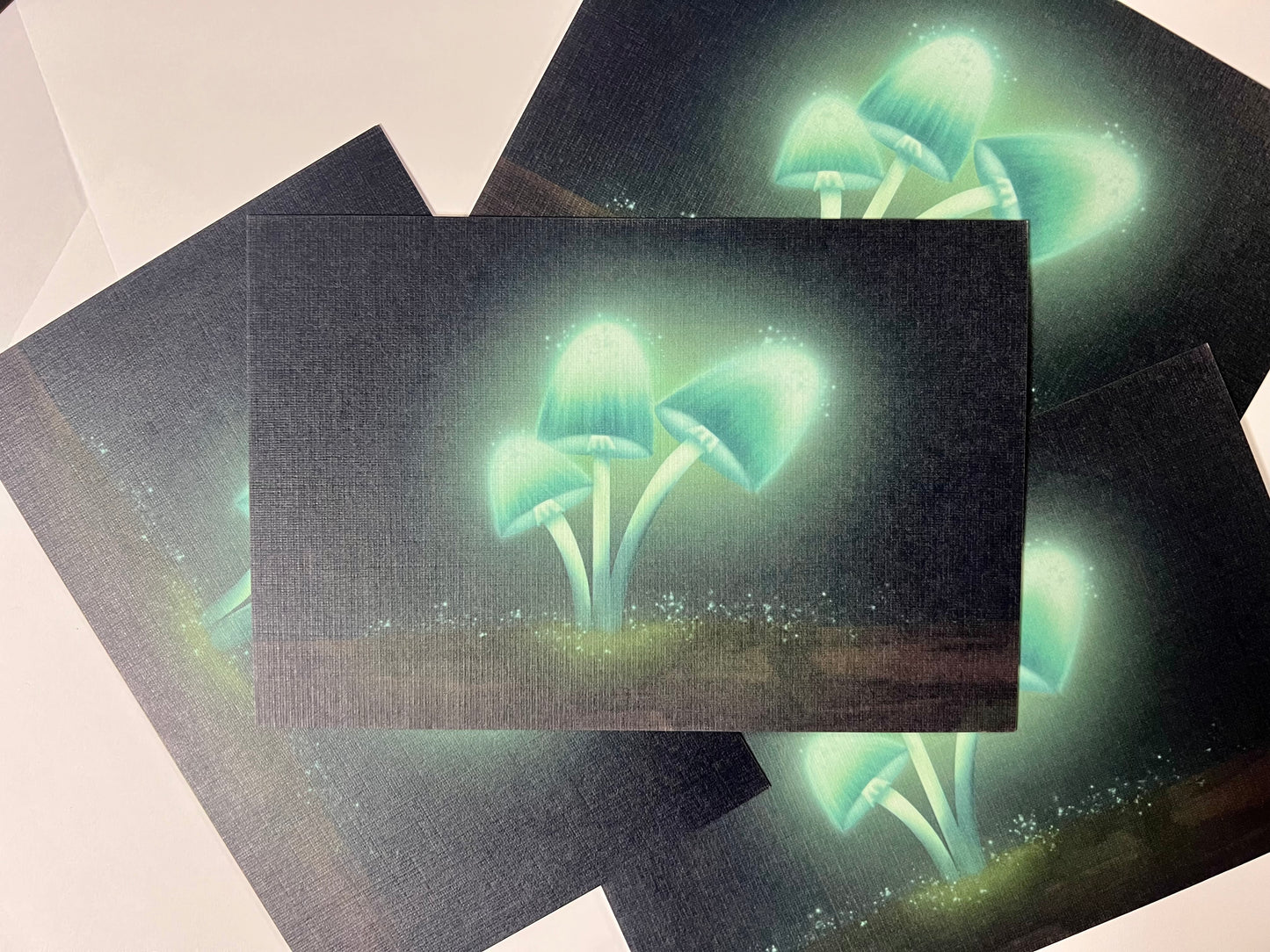 Bioluminescent Mushroom 4x6 Art Print