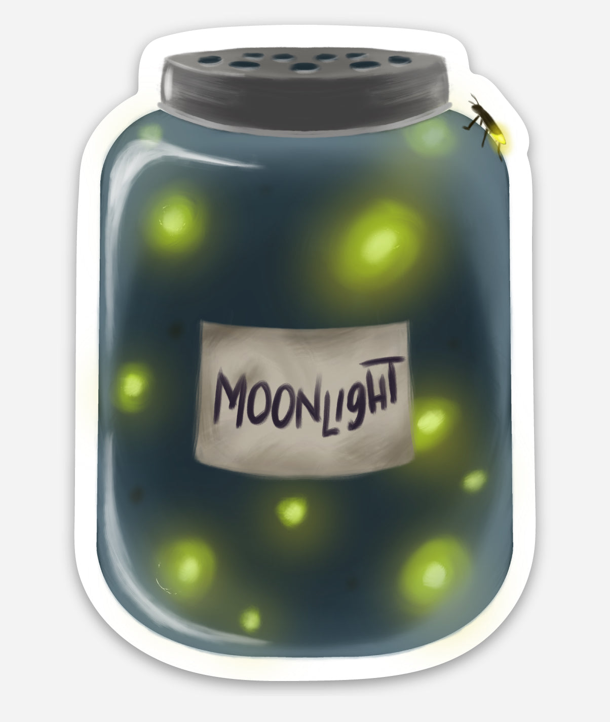 Moonlight Jar Vinyl Sticker