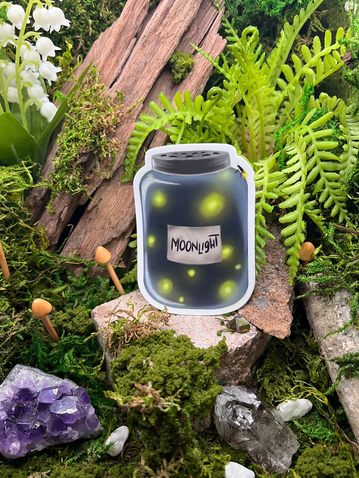 Moonlight Jar Vinyl Sticker