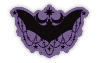 Glam Bat Vinyl Sticker