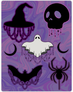 Elegant Creep Sticker Sheet 4x6